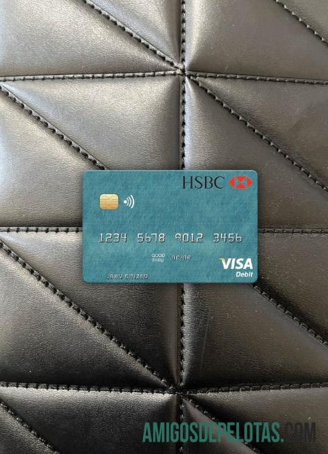 Cartão de débito Visa do banco HSBC do Egito Photolook Front amostra